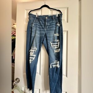 American Eagle Patched Ripped Jeans